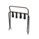 Crni preklopni stalak za kofere s naslonom - INOX - Slika 6