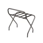 Crni preklopni stalak za kofere s naslonom - INOX - Slika 4