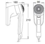 Sušilo za kosu s zidnim nosačem TD/1 - Slika 3